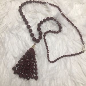 Vtg Lydell NYC Long Tassel Necklace